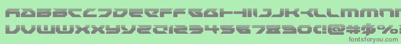 Royalsamuraihalf-Schriftart – Graue Schriften auf grünem Hintergrund
