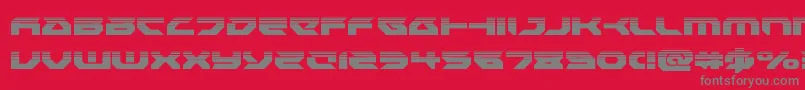 Royalsamuraihalf-Schriftart – Graue Schriften auf rotem Hintergrund