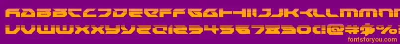 Royalsamuraihalf Font – Orange Fonts on Purple Background