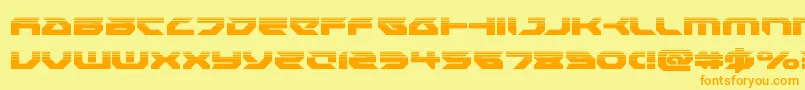 Royalsamuraihalf Font – Orange Fonts on Yellow Background