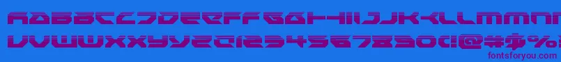 Шрифт Royalsamuraihalf – фиолетовые шрифты на синем фоне