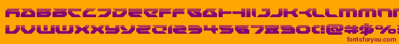 Шрифт Royalsamuraihalf – фиолетовые шрифты на оранжевом фоне