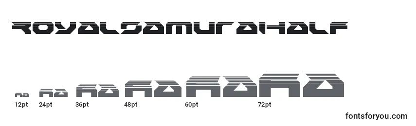 Размеры шрифта Royalsamuraihalf