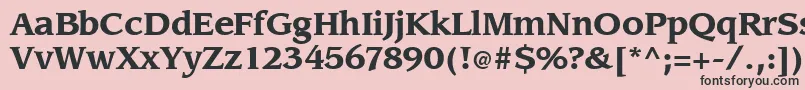 フォントSlingbold – ピンクの背景に黒い文字