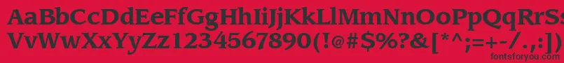 Czcionka Slingbold – czarne czcionki na czerwonym tle