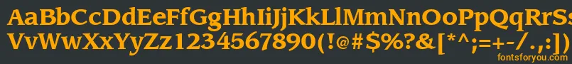 Slingbold Font – Orange Fonts on Black Background