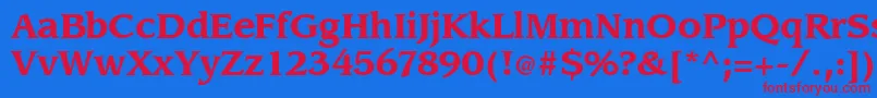 Slingbold Font – Red Fonts on Blue Background