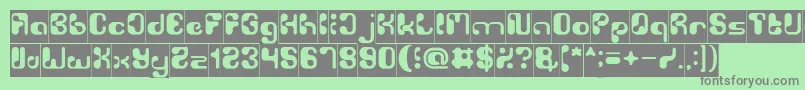 BiologicalInverse Font – Gray Fonts on Green Background