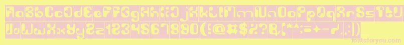 フォントBiologicalInverse – ピンクのフォント、黄色の背景