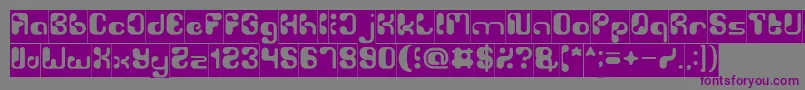フォントBiologicalInverse – 紫色のフォント、灰色の背景