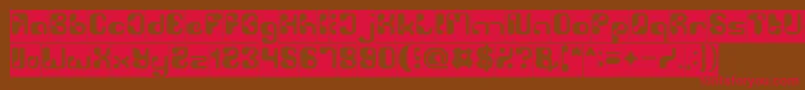 BiologicalInverse Font – Red Fonts on Brown Background