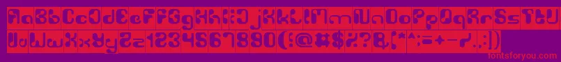 Police BiologicalInverse – polices rouges sur fond violet