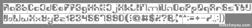 フォントBiologicalInverse – 灰色の背景に白い文字
