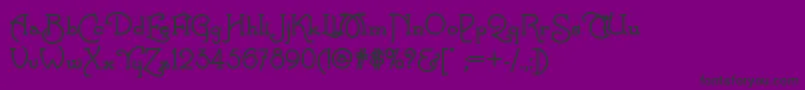 Fonte CalamityjanenfBold – fontes pretas em um fundo violeta
