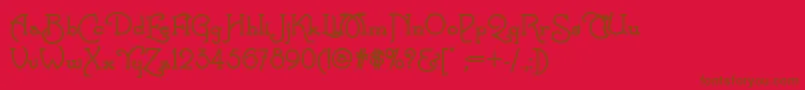 CalamityjanenfBold Font – Brown Fonts on Red Background