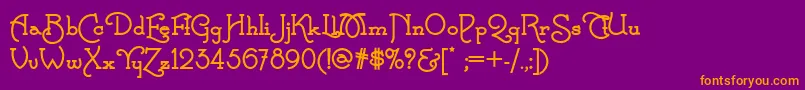 Шрифт CalamityjanenfBold – оранжевые шрифты на фиолетовом фоне