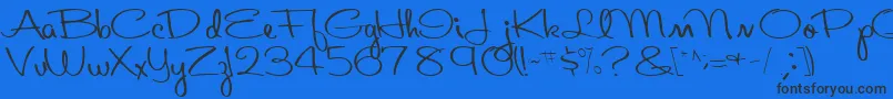Aboutface33RegularTtcon-Schriftart – Schwarze Schriften auf blauem Hintergrund