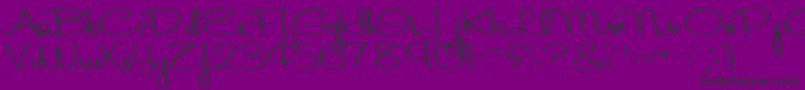 Шрифт Aboutface33RegularTtcon – чёрные шрифты на фиолетовом фоне