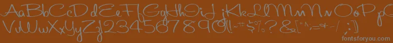 Шрифт Aboutface33RegularTtcon – серые шрифты на коричневом фоне