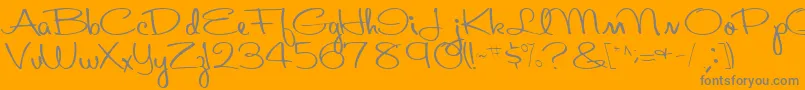 Aboutface33RegularTtcon-Schriftart – Graue Schriften auf orangefarbenem Hintergrund