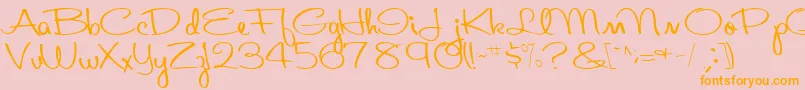 Aboutface33RegularTtcon-Schriftart – Orangefarbene Schriften auf rosa Hintergrund