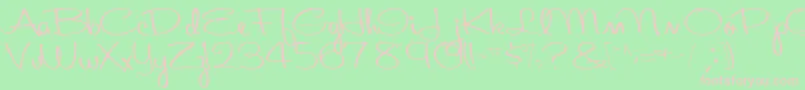 Aboutface33RegularTtcon Font – Pink Fonts on Green Background