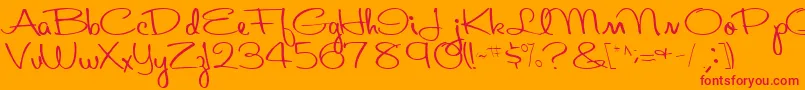 Aboutface33RegularTtcon Font – Red Fonts on Orange Background