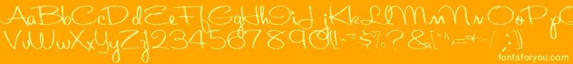 Aboutface33RegularTtcon Font – Yellow Fonts on Orange Background