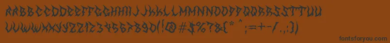 MbTheGreatReaper Font – Black Fonts on Brown Background