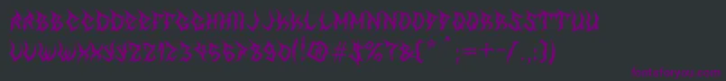 フォントMbTheGreatReaper – 黒い背景に紫のフォント