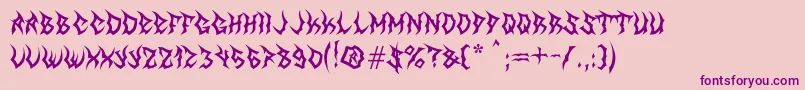 MbTheGreatReaper Font – Purple Fonts on Pink Background