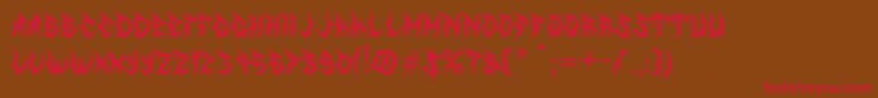 MbTheGreatReaper Font – Red Fonts on Brown Background