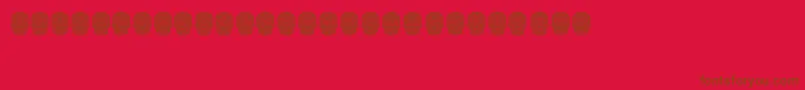 Dilemma Font – Brown Fonts on Red Background