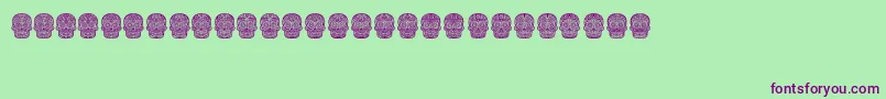 Dilemma Font – Purple Fonts on Green Background