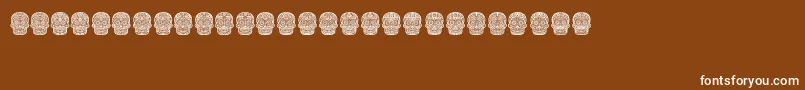 Dilemma Font – White Fonts on Brown Background