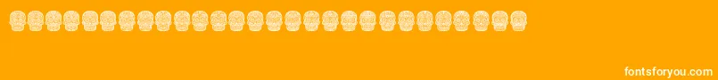 Dilemma Font – White Fonts on Orange Background
