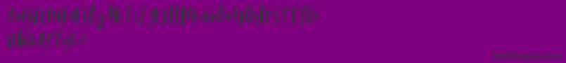 Perfecta Font – Black Fonts on Purple Background