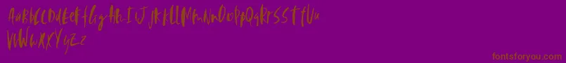Шрифт Perfecta – коричневые шрифты на фиолетовом фоне
