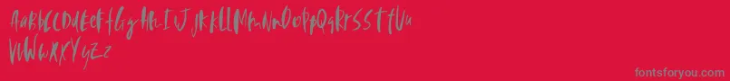 Perfecta Font – Gray Fonts on Red Background