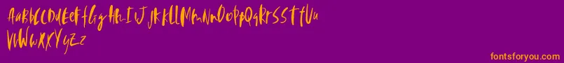 fuente Perfecta – Fuentes Naranjas Sobre Fondo Morado