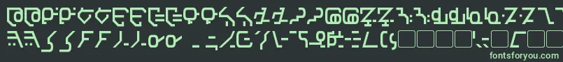 Шрифт ModernDestronic – зелёные шрифты на чёрном фоне