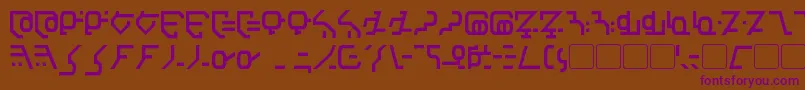 Шрифт ModernDestronic – фиолетовые шрифты на коричневом фоне