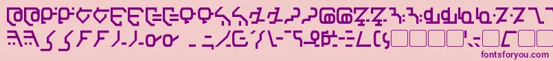 Шрифт ModernDestronic – фиолетовые шрифты на розовом фоне