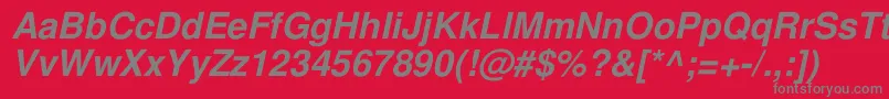 フォントFreeSansРћР±С‹С‡РЅС‹Р№РљСѓСЂСЃРёРІ – 赤い背景に灰色の文字