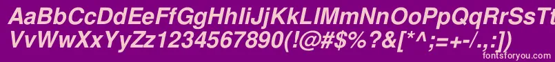 FreeSansРћР±С‹С‡РЅС‹Р№РљСѓСЂСЃРёРІ Font – Pink Fonts on Purple Background