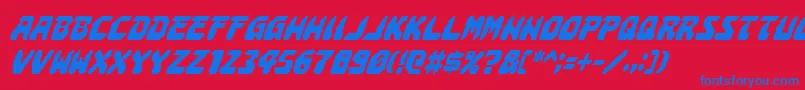 Astropolisci Font – Blue Fonts on Red Background