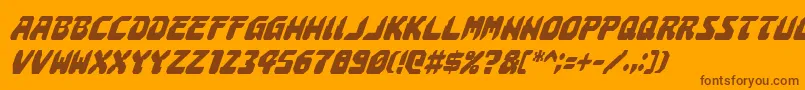 Astropolisci Font – Brown Fonts on Orange Background