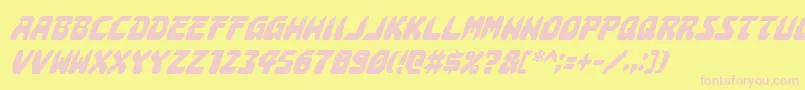 Astropolisci Font – Pink Fonts on Yellow Background