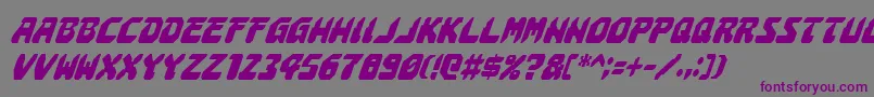 フォントAstropolisci – 紫色のフォント、灰色の背景