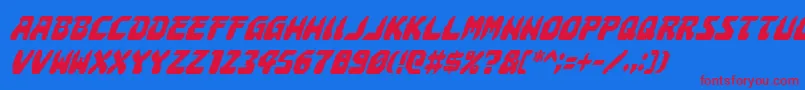 Astropolisci Font – Red Fonts on Blue Background